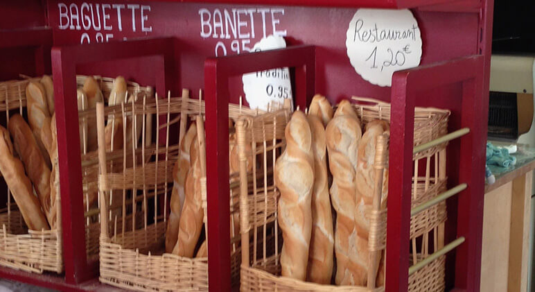 freshly baked baguettes